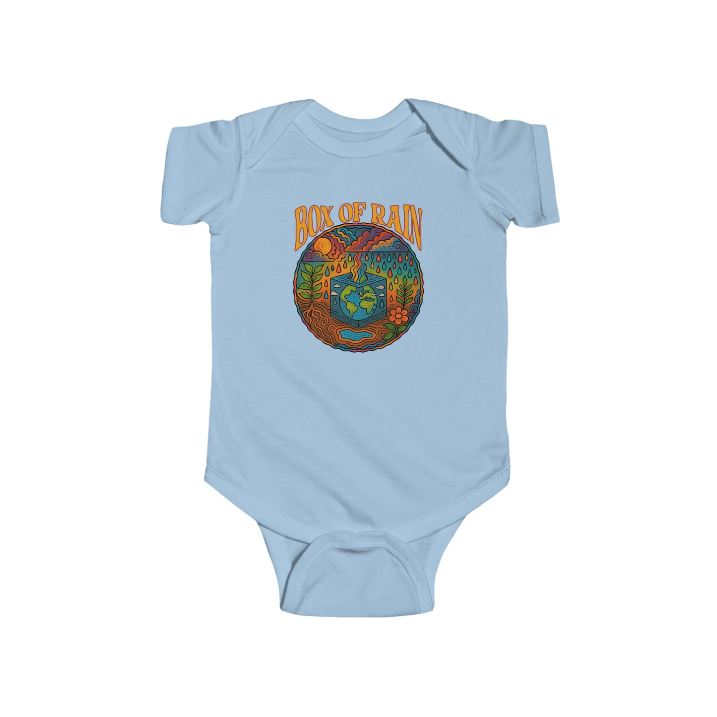 Grateful Dead Box of Rain Infant Bodysuit - Baby Shower or Kid's Birthday Gift for Deadheads