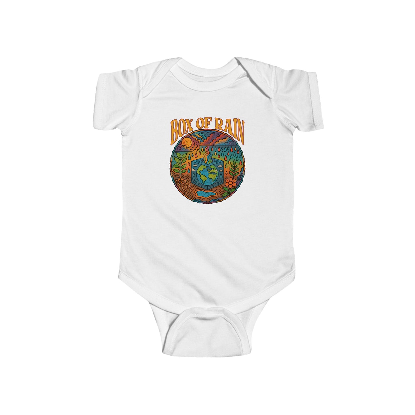 Grateful Dead Box of Rain Infant Bodysuit - Baby Shower or Kid's Birthday Gift for Deadheads