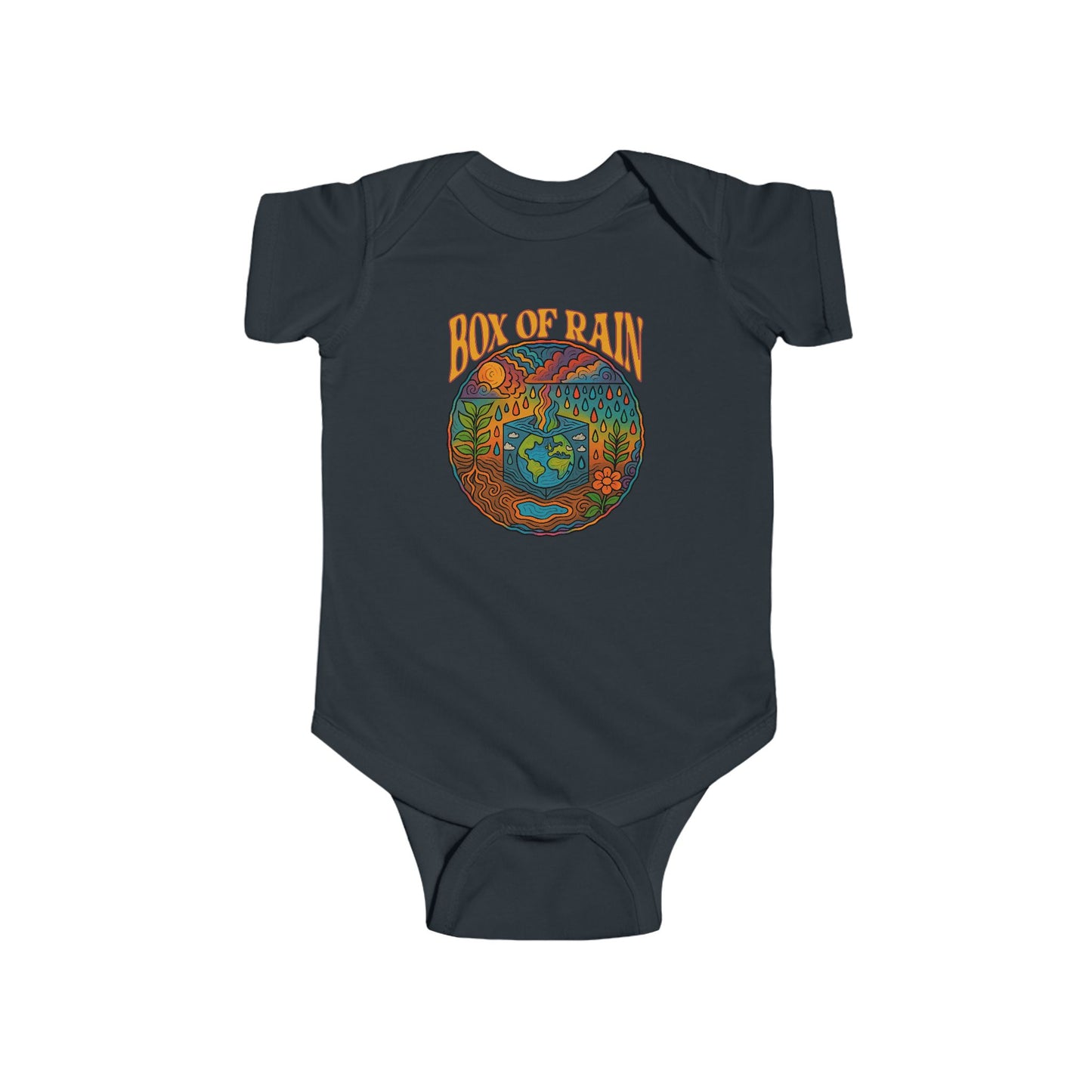 Grateful Dead Box of Rain Infant Bodysuit - Baby Shower or Kid's Birthday Gift for Deadheads