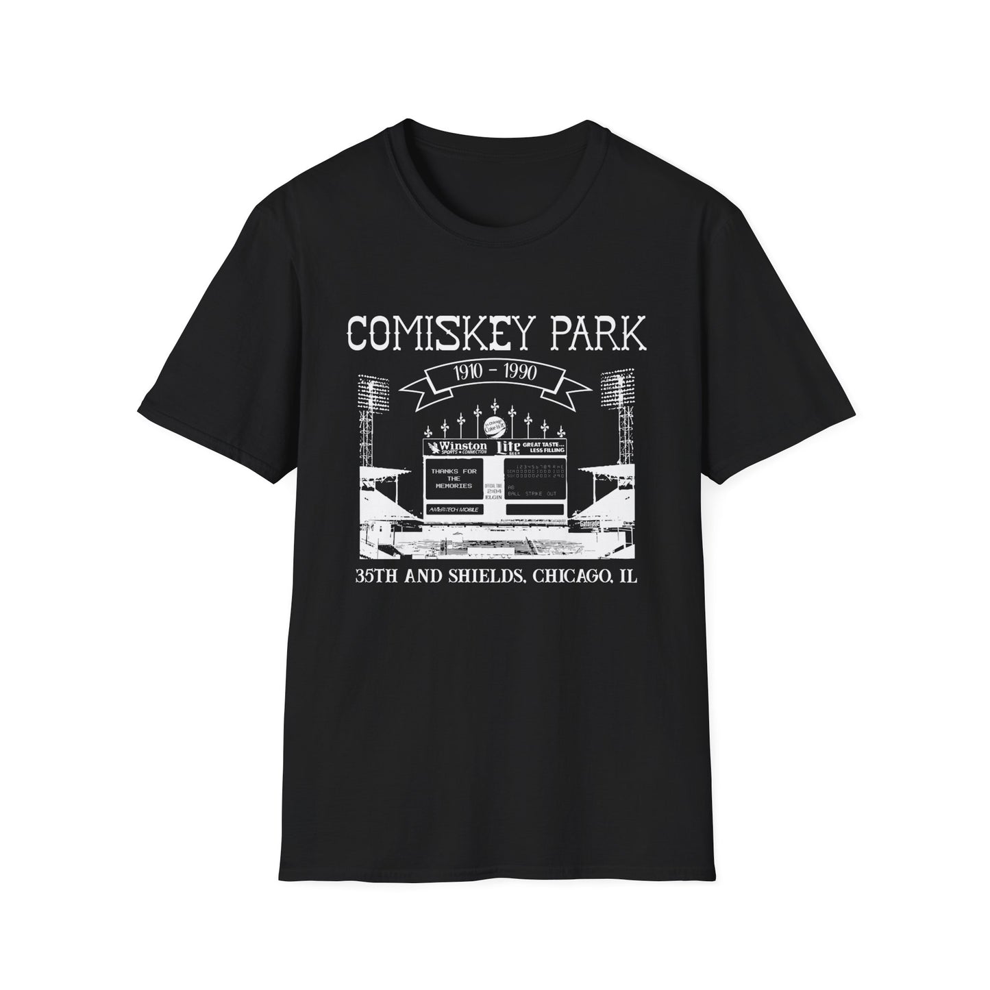 Old Comiskey Scoreboard 1910-1990 Chicago T-Shirt