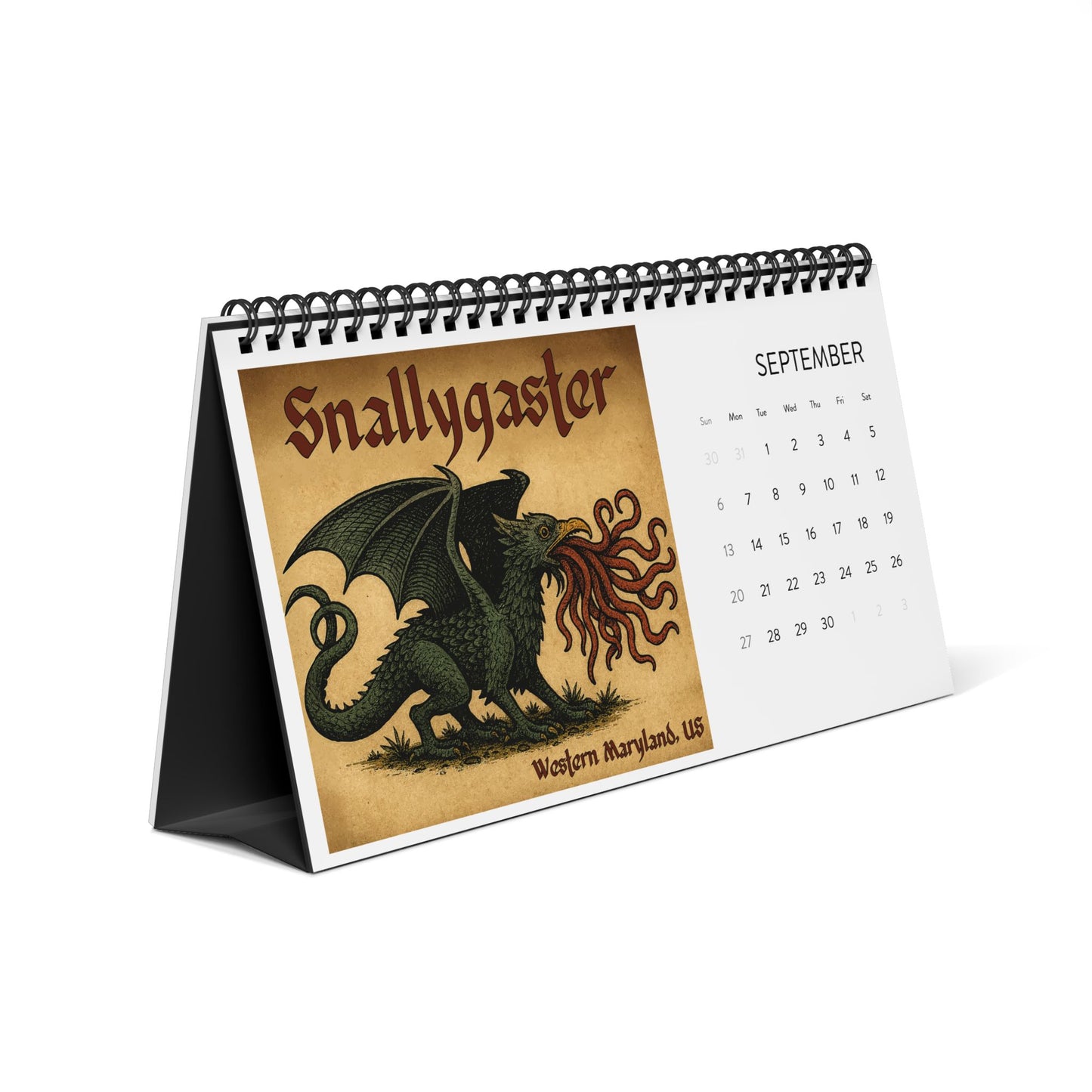 Creepy Cryptids & Freaky Folklore 2026 Desktop Calendar
