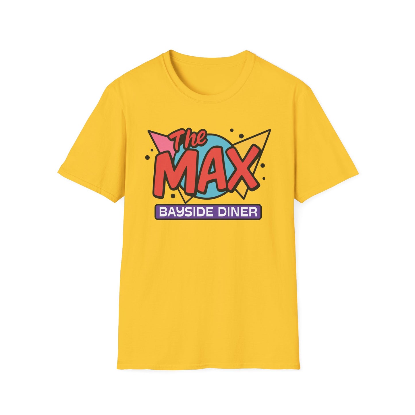 Saved by the Bell “The Max” Retro Logo T-Shirt – Bayside Diner Throwback Softstyle Unisex T-Shirt