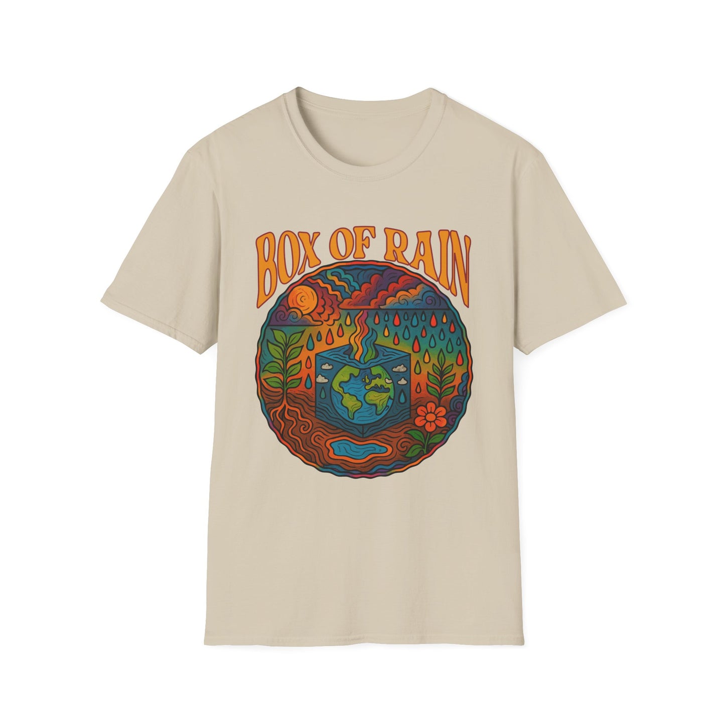 Box of Rain Cosmic Grateful Dead Softstyle Unisex T-Shirt
