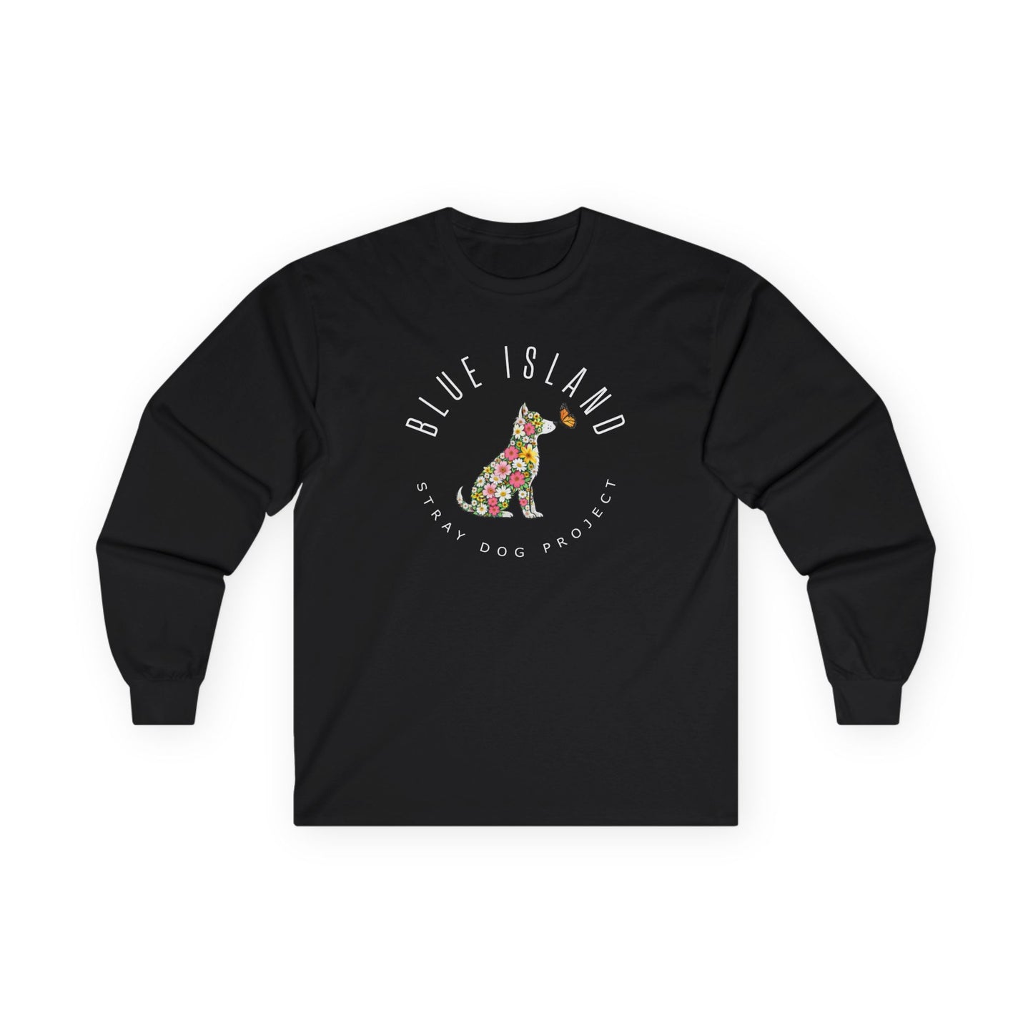Blue Island Stray Dog Project Spring Long Sleeve Tee (Adult Unisex sizes)