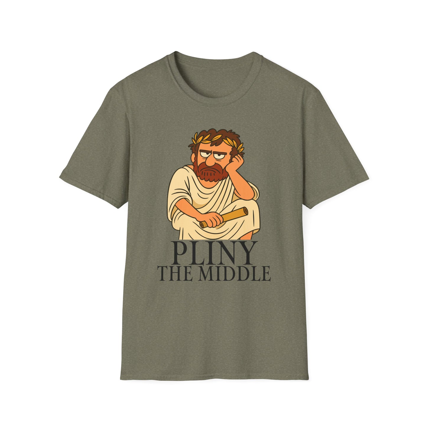 Pliny the Middle – Grumpy Philosopher Middle Child Unisex Softstyle T-Shirt