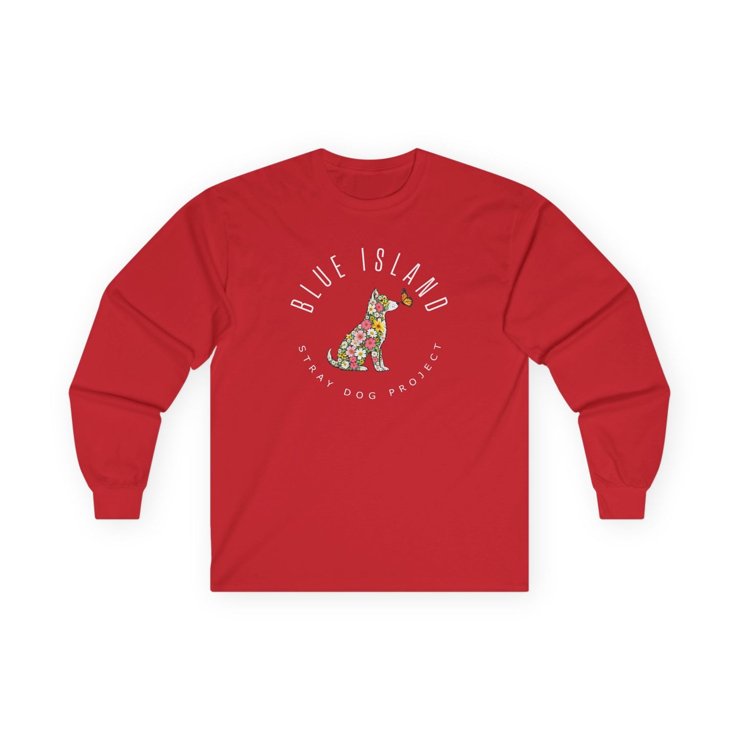 Blue Island Stray Dog Project Spring Long Sleeve Tee (Adult Unisex sizes)