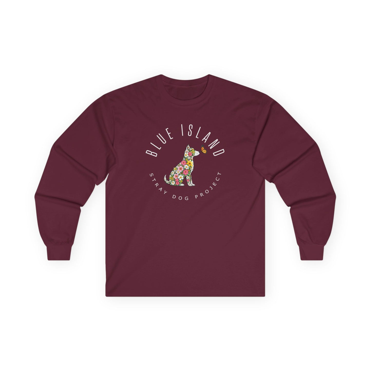 Blue Island Stray Dog Project Spring Long Sleeve Tee (Adult Unisex sizes)