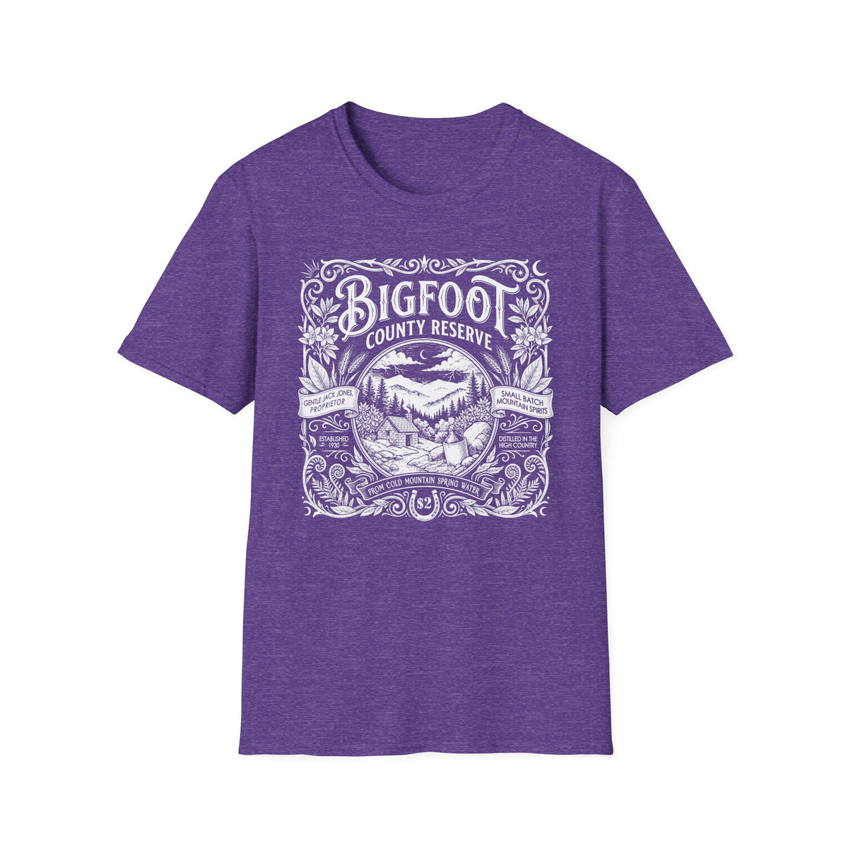 Bigfoot County Reserve - Brown-Eyed Women Deadhead Vintage Whiskey Label T-Shirt