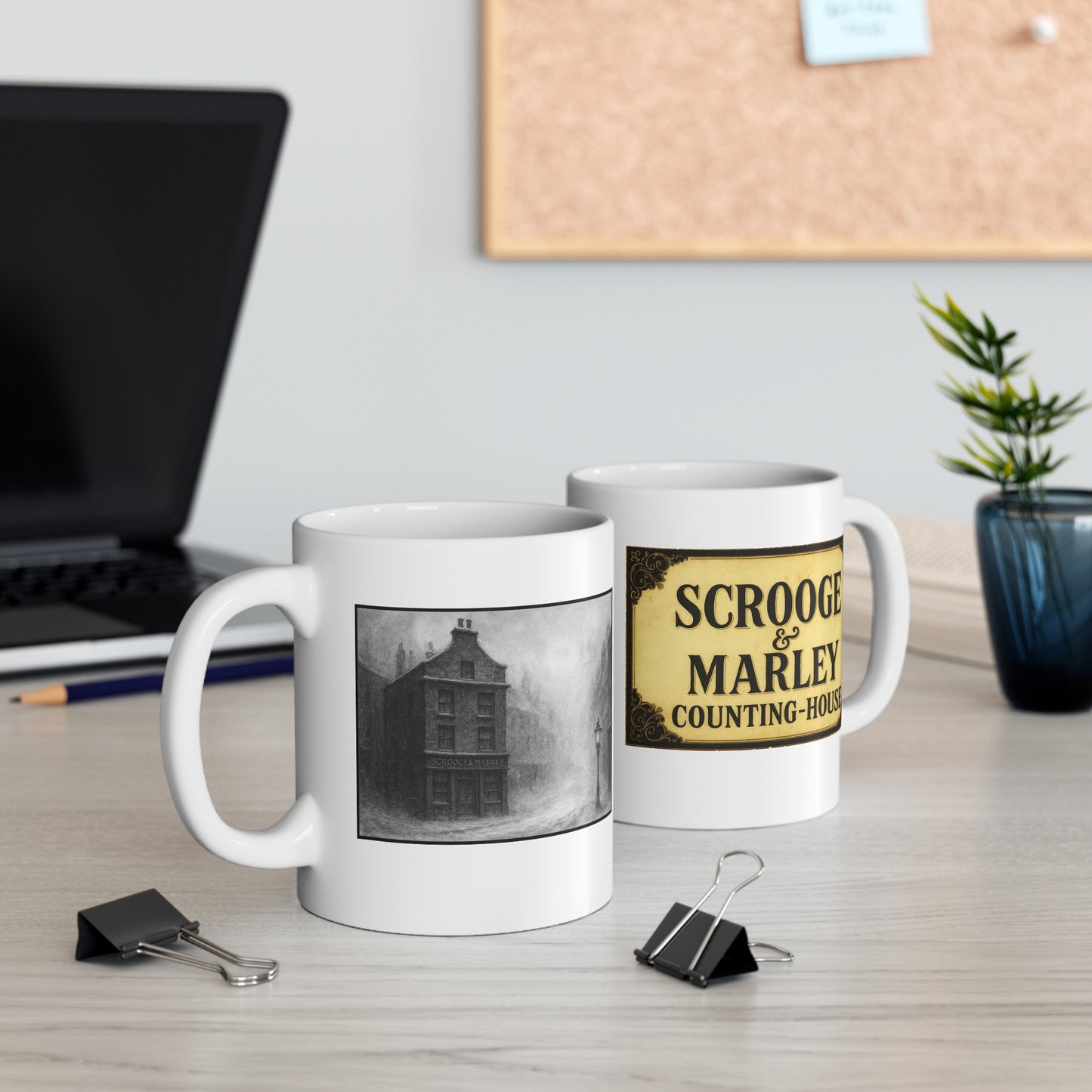 Scrooge & Marley Counting-House Mug - A Christmas Carol - 11 oz. Ceramic Holiday Mug