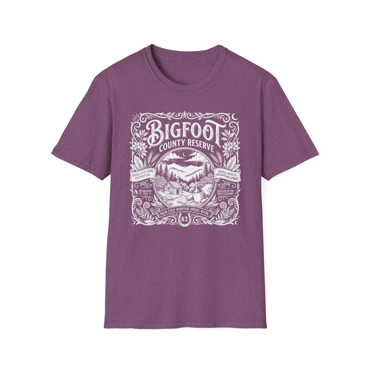 Bigfoot County Reserve - Brown-Eyed Women Deadhead Vintage Whiskey Label T-Shirt