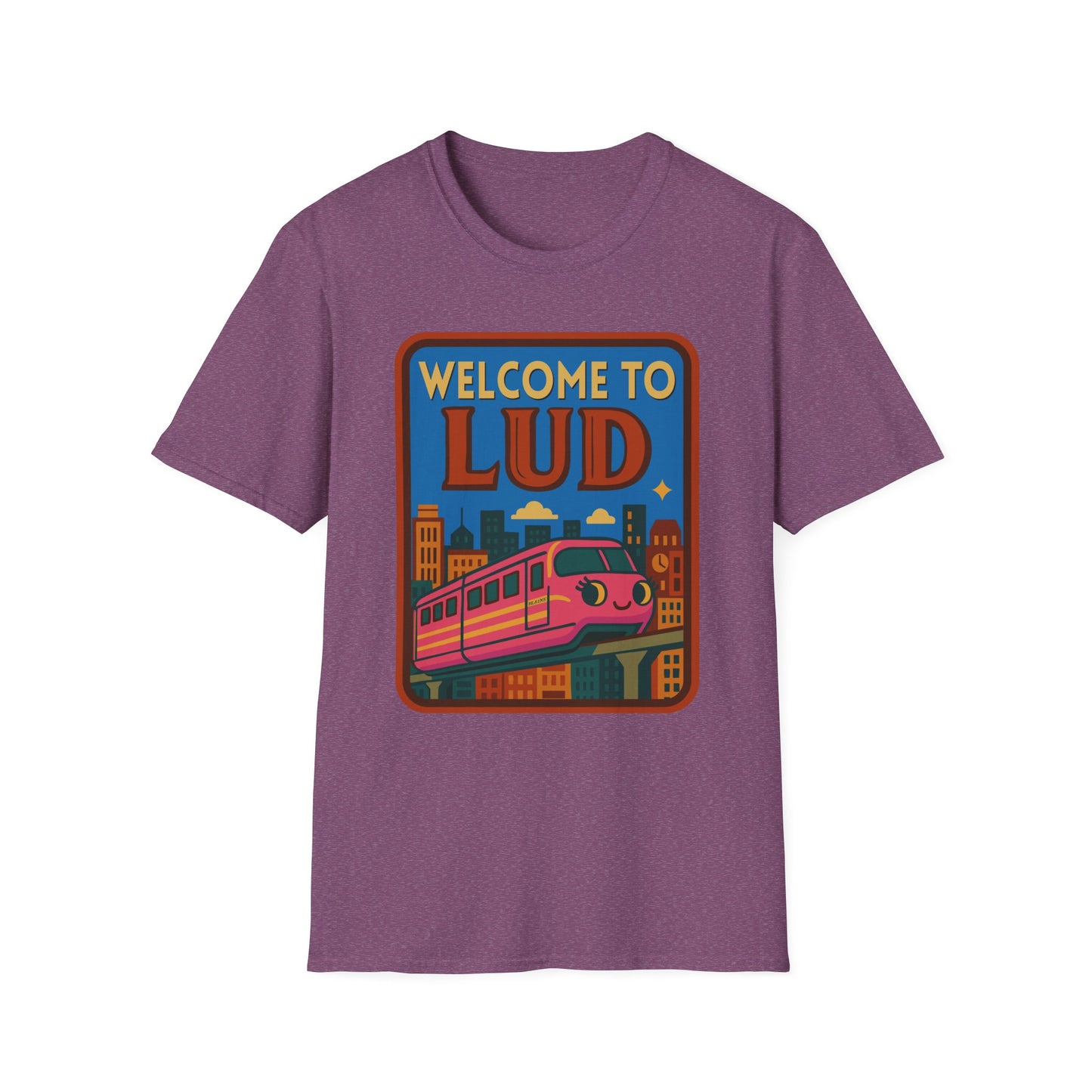 Stephen King's The Dark Tower Town of Lud Tourism Poster featuring Blaine the Mono Unisex Softstyle T-Shirt