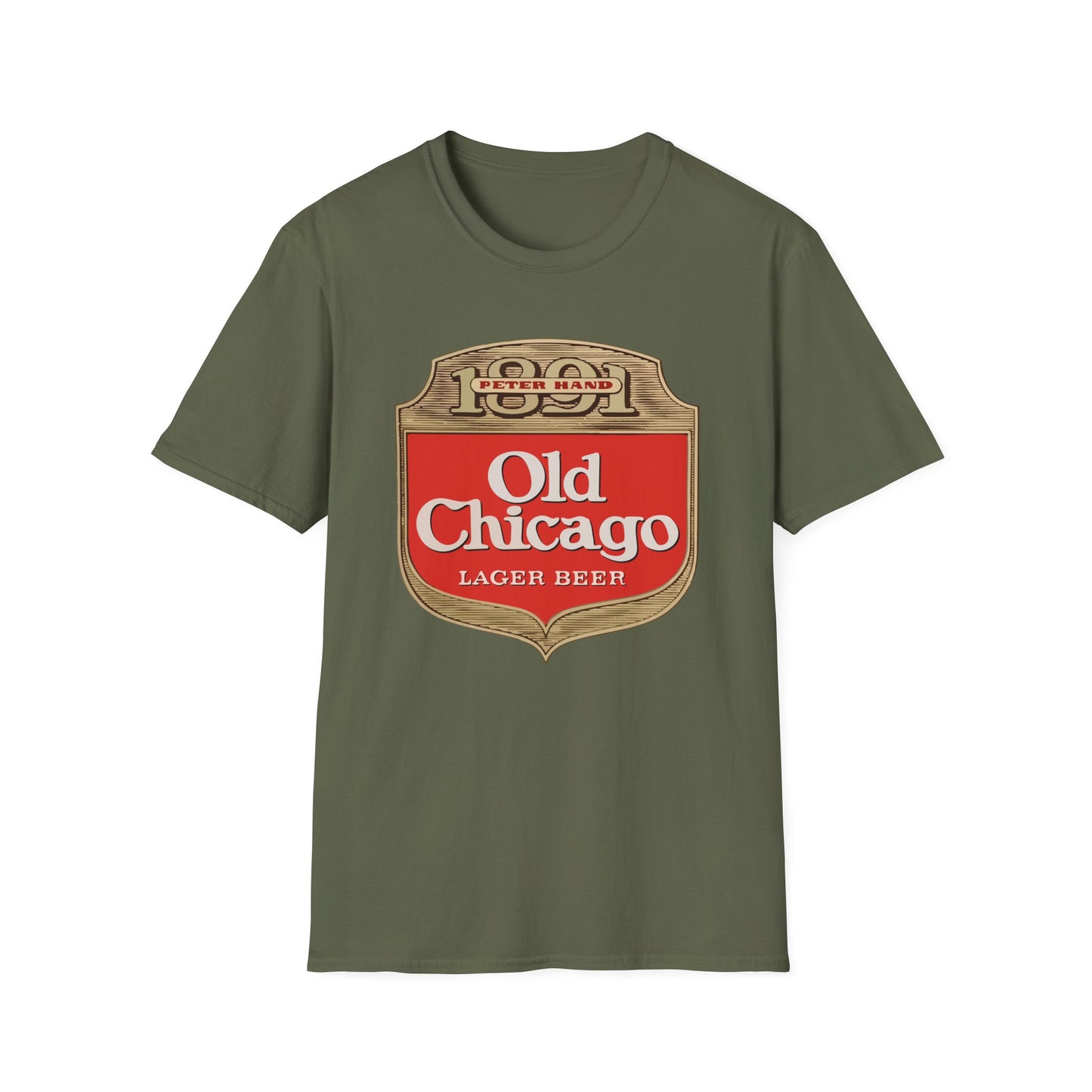 Vintage Old Chicago Lager Tee – Retro Beer Brand Revival Unisex Softstyle T-Shirt