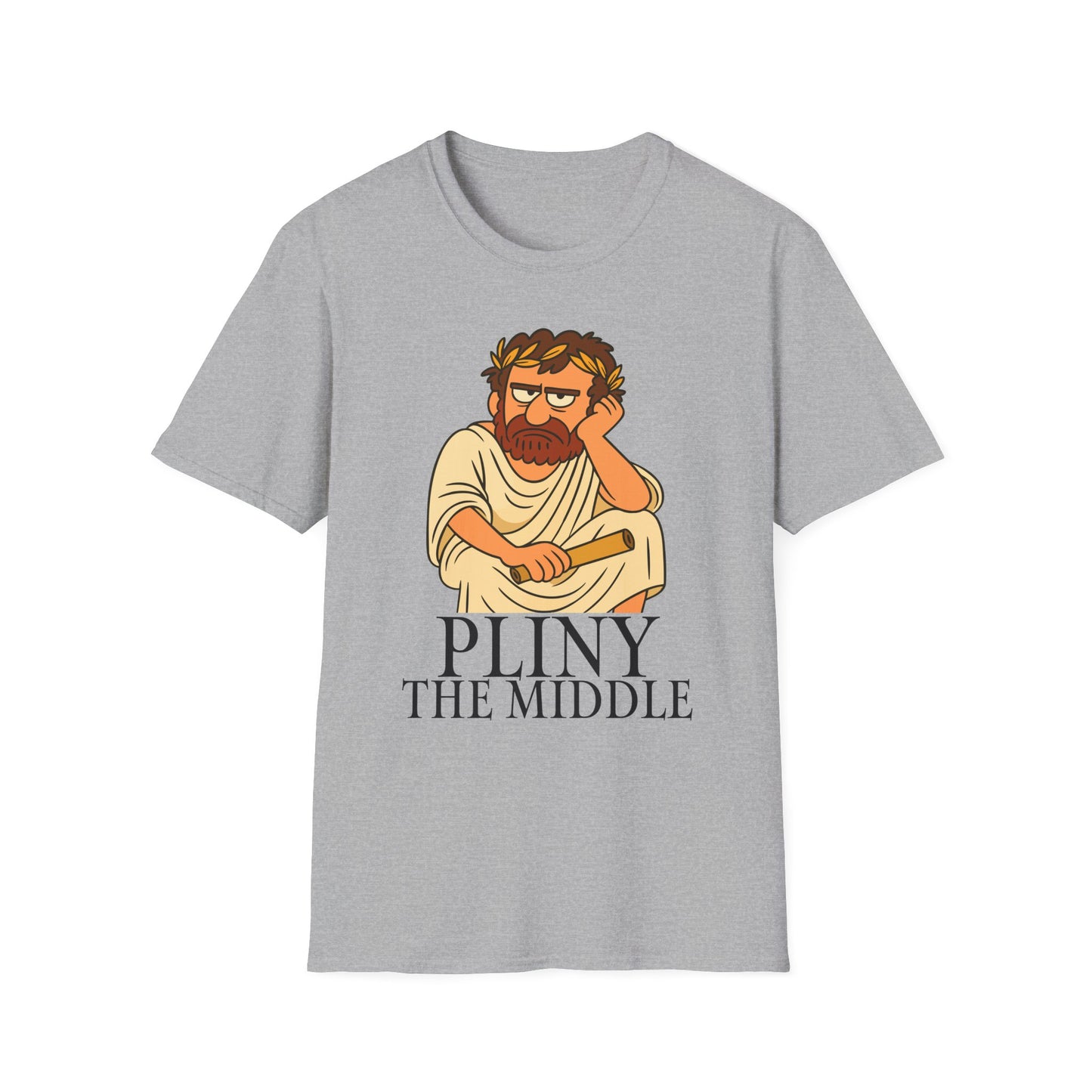Pliny the Middle – Grumpy Philosopher Middle Child Unisex Softstyle T-Shirt
