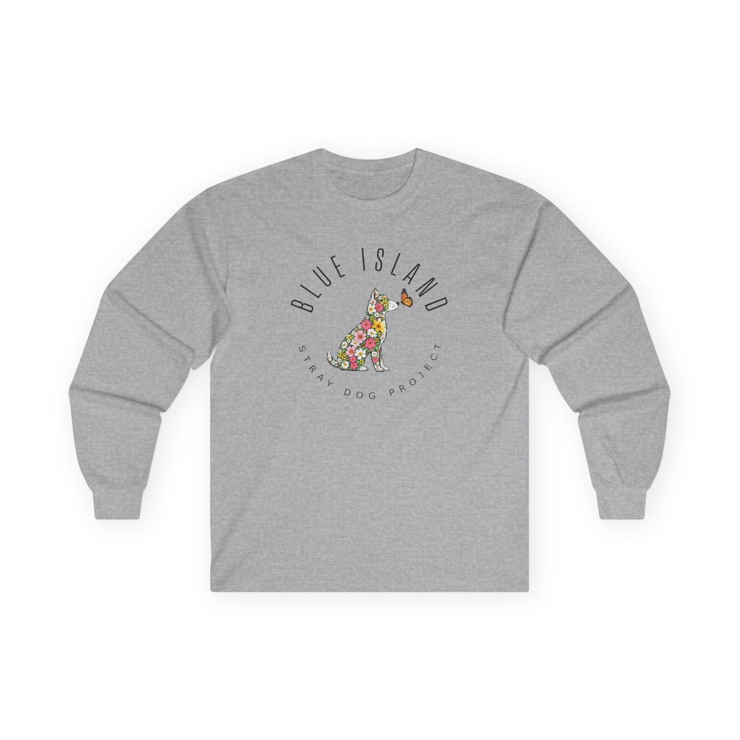 Blue Island Stray Dog Project Spring Long Sleeve Tee (Adult Unisex sizes)