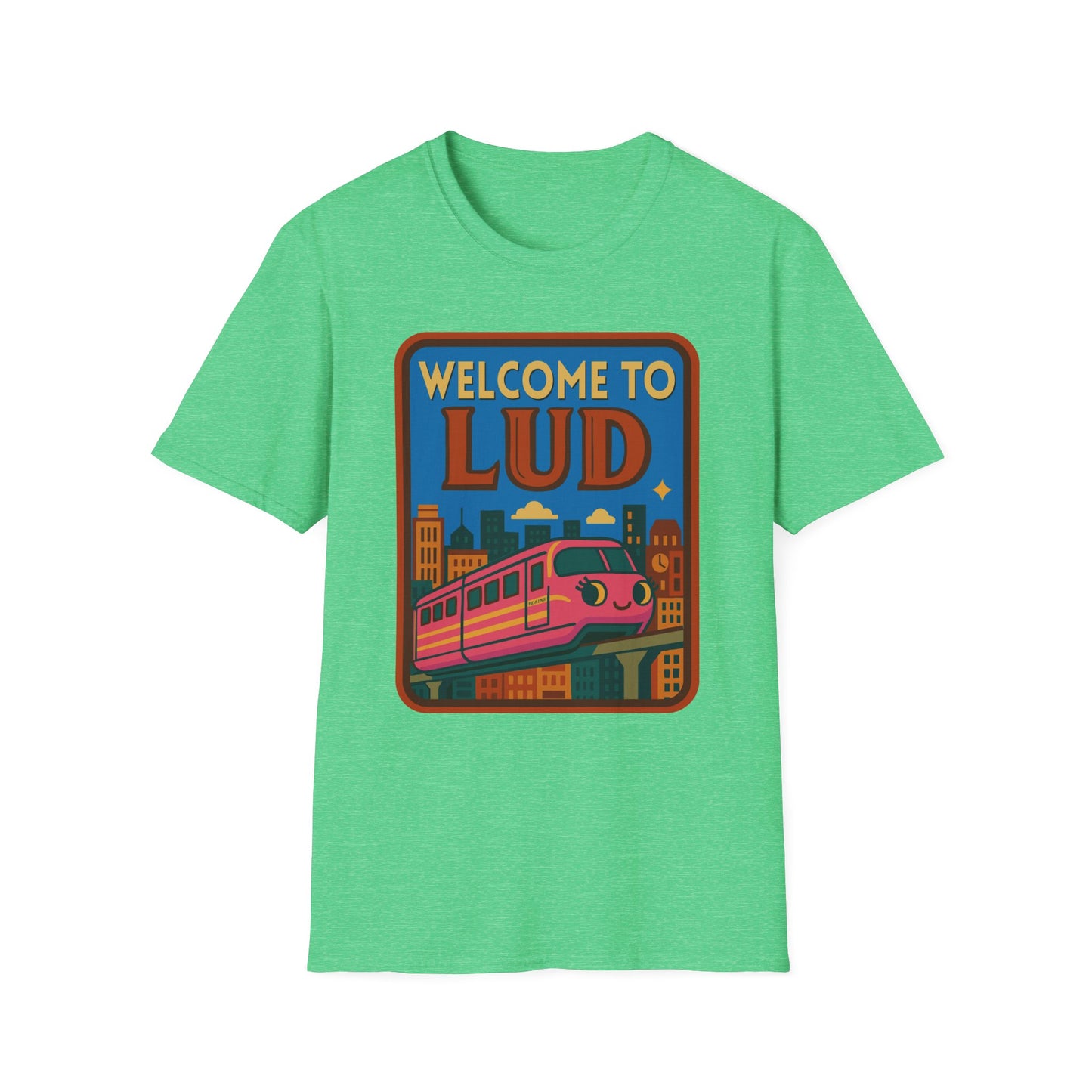 Stephen King's The Dark Tower Town of Lud Tourism Poster featuring Blaine the Mono Unisex Softstyle T-Shirt