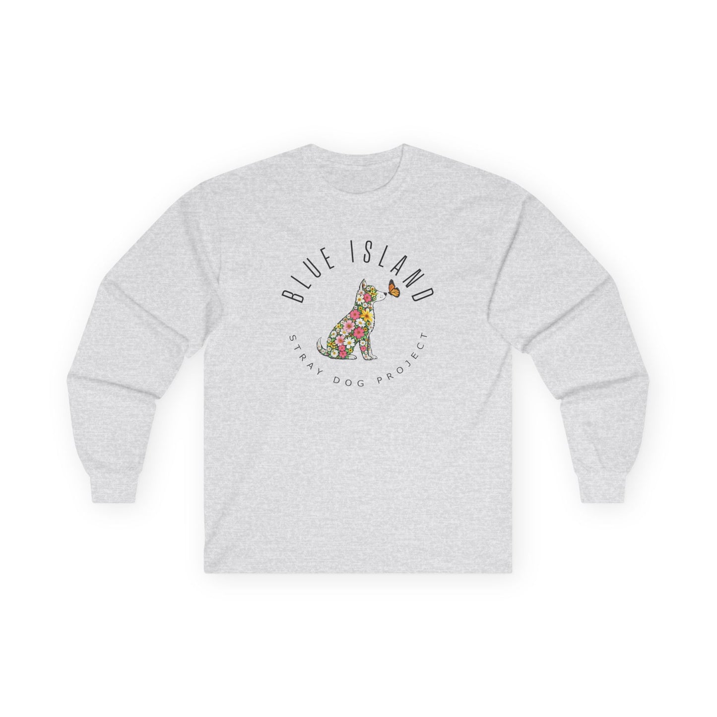 Blue Island Stray Dog Project Spring Long Sleeve Tee (Adult Unisex sizes)