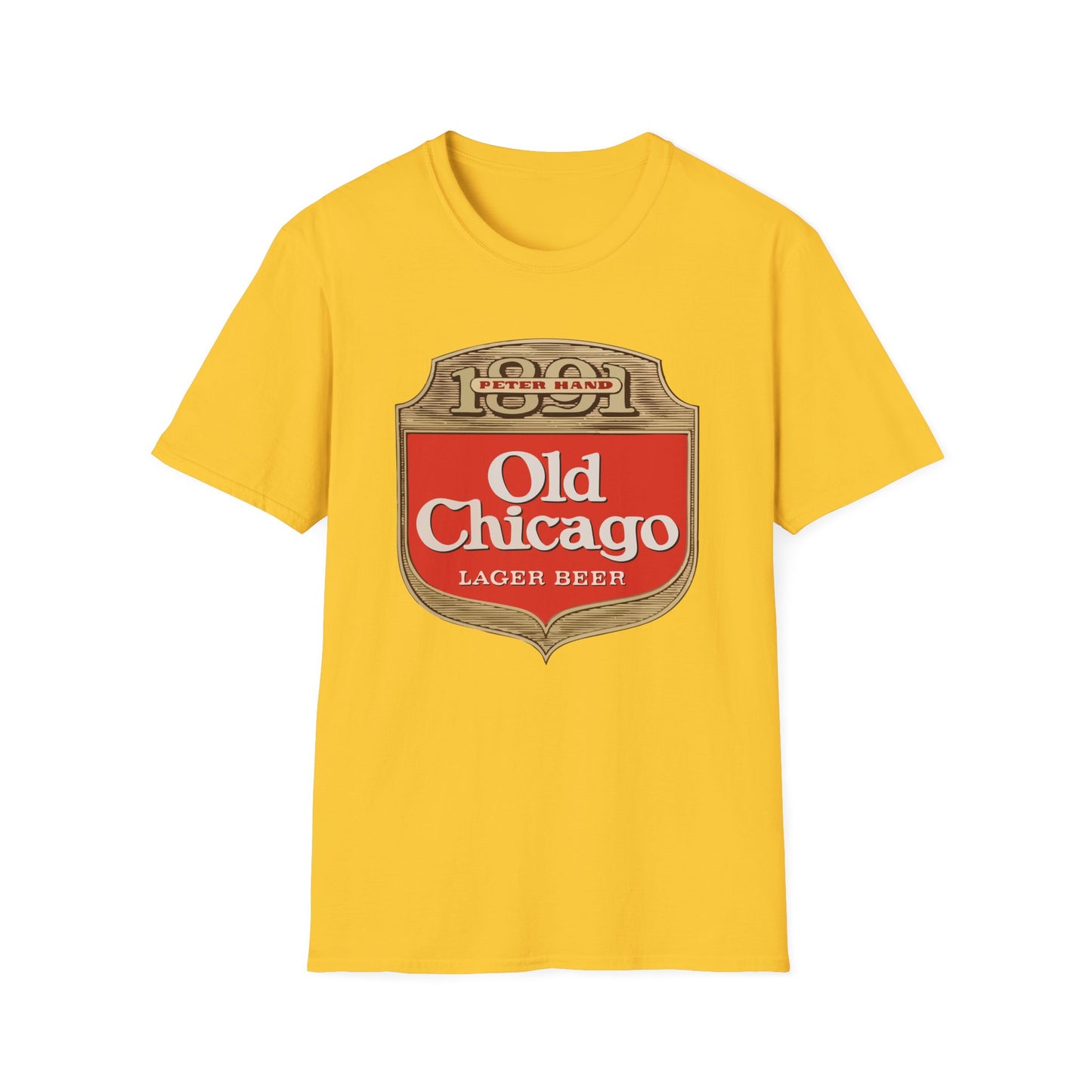 Vintage Old Chicago Lager Tee – Retro Beer Brand Revival Unisex Softstyle T-Shirt