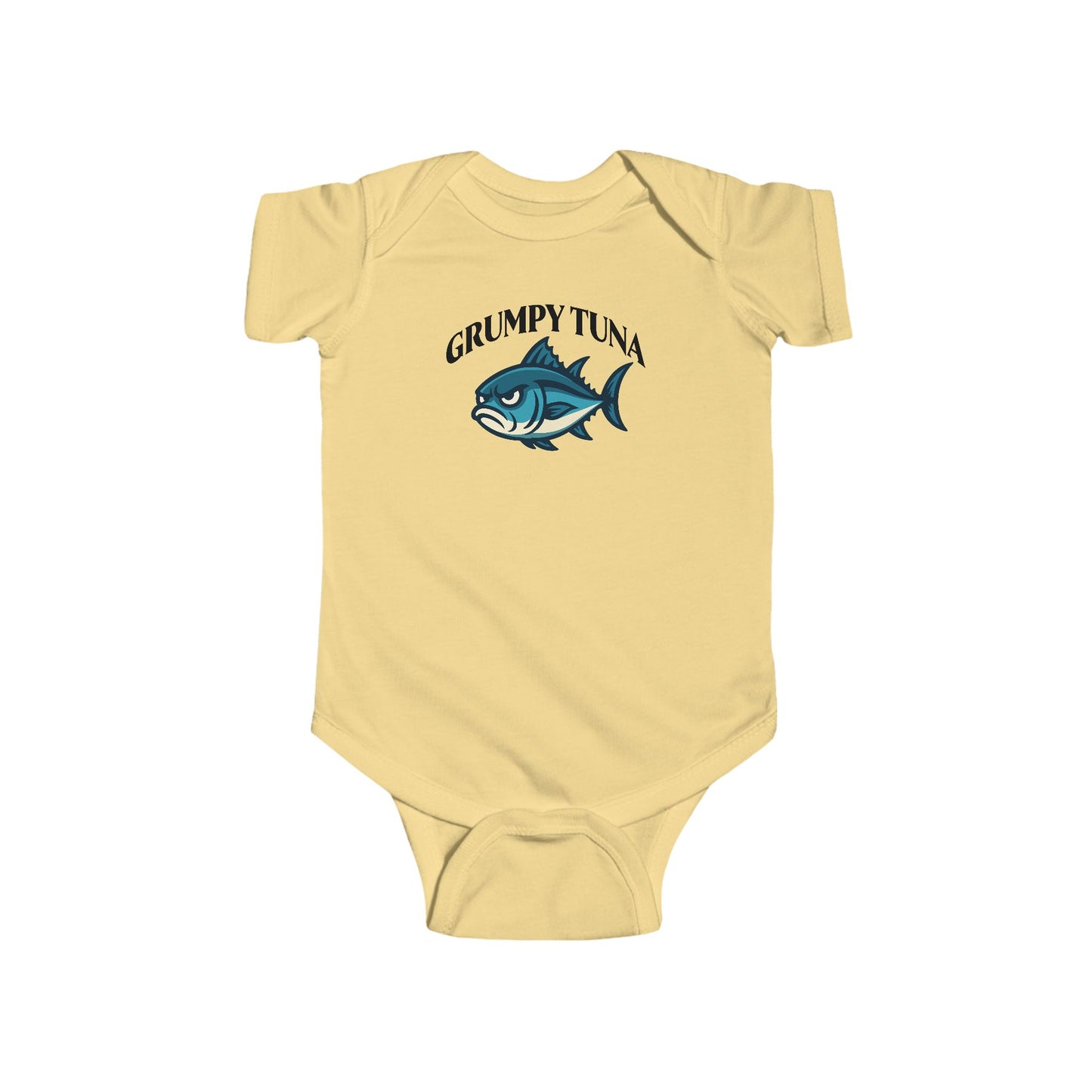 Grumpy Tuna Baby Bodysuit – Tiny Fish, Big Feelings - Shower or Birthday Gift