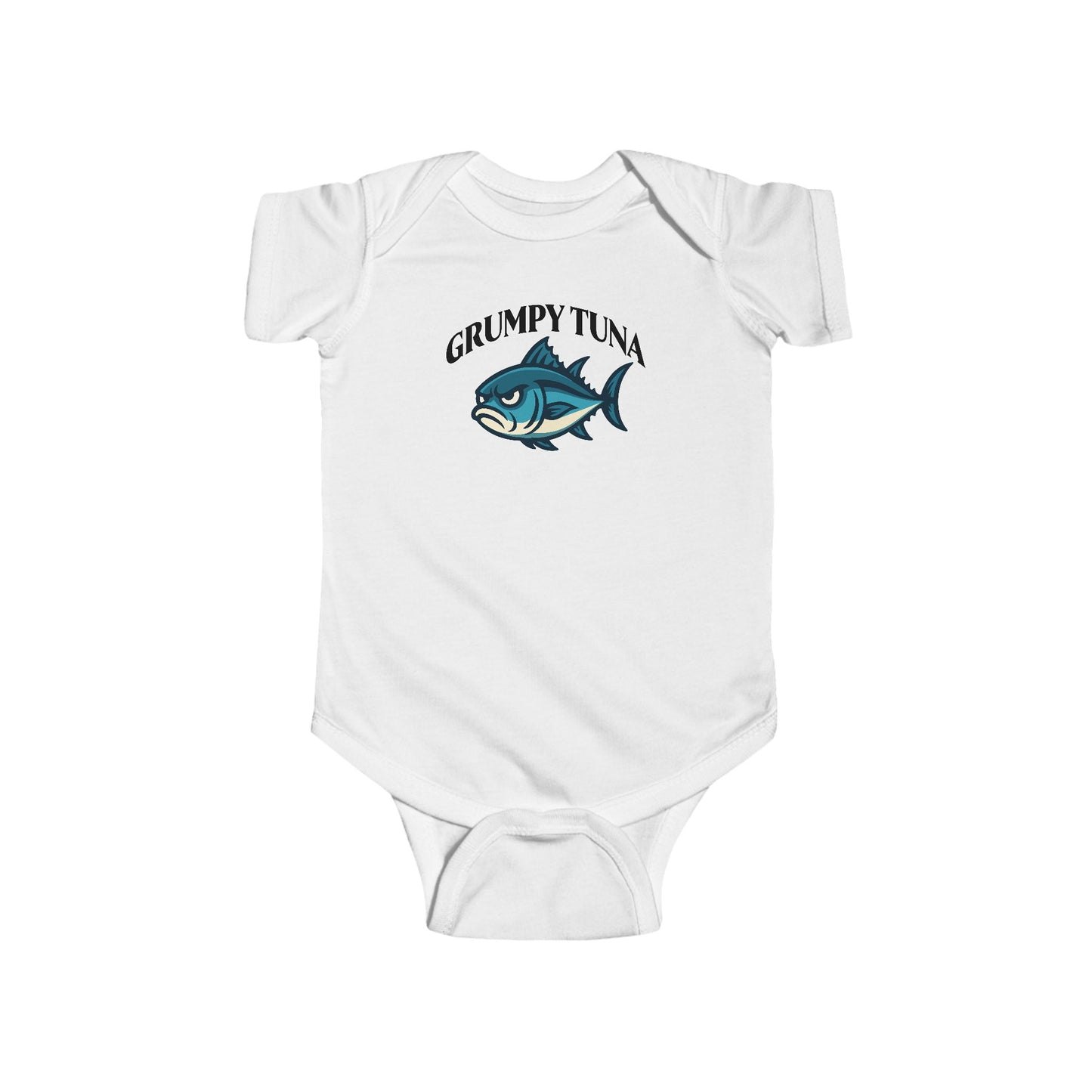 Grumpy Tuna Baby Bodysuit – Tiny Fish, Big Feelings - Shower or Birthday Gift
