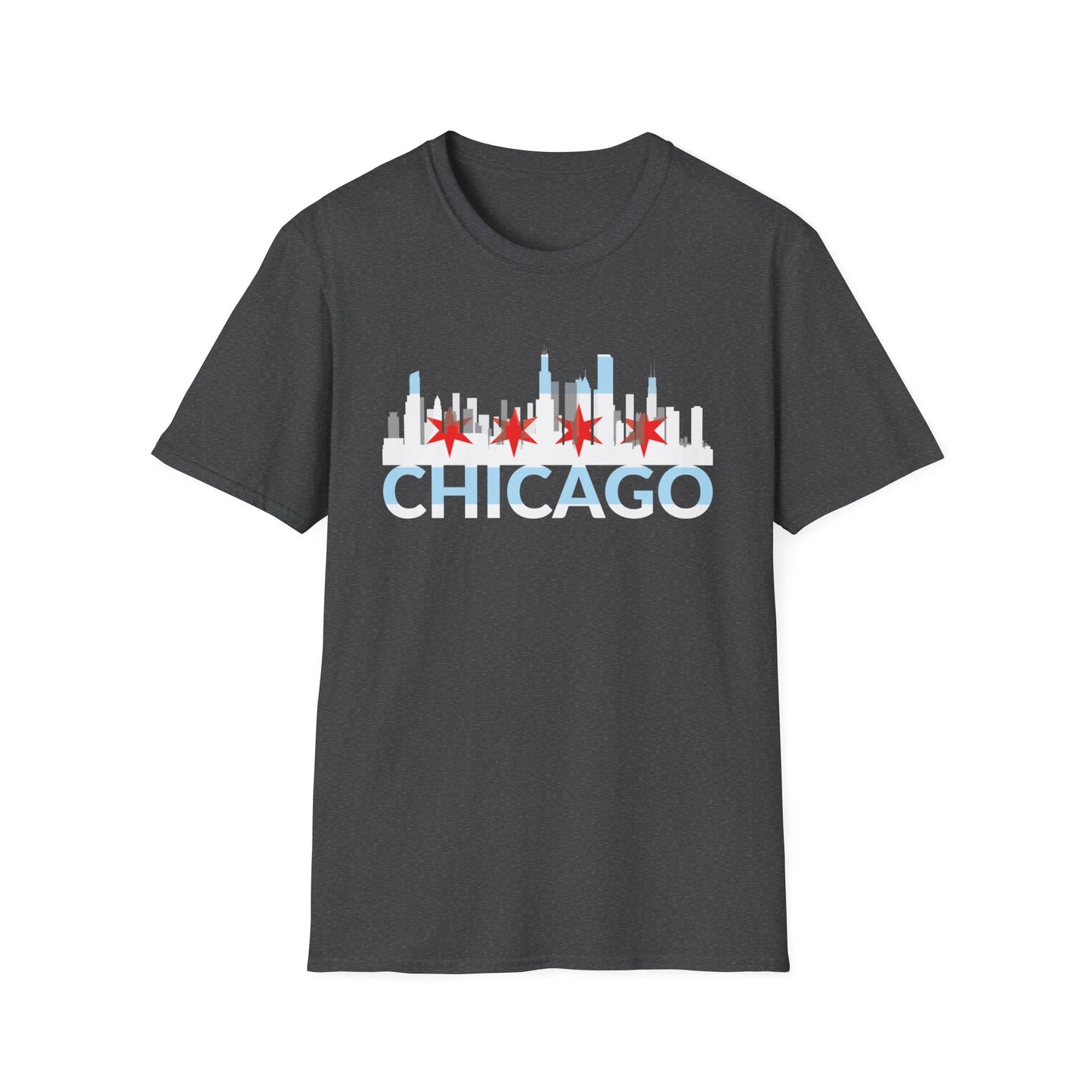 Chicago Skyline with Stars T-Shirt