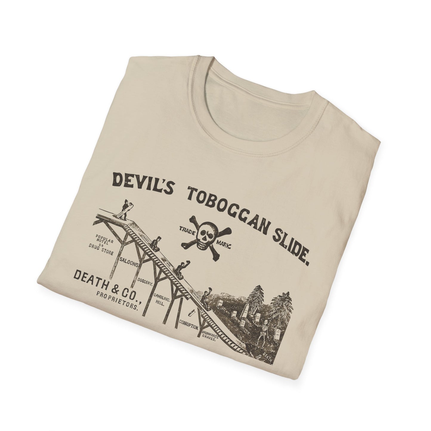 Devil's Toboggan Slide - Early 20th Century Temperance Movement T-shirt