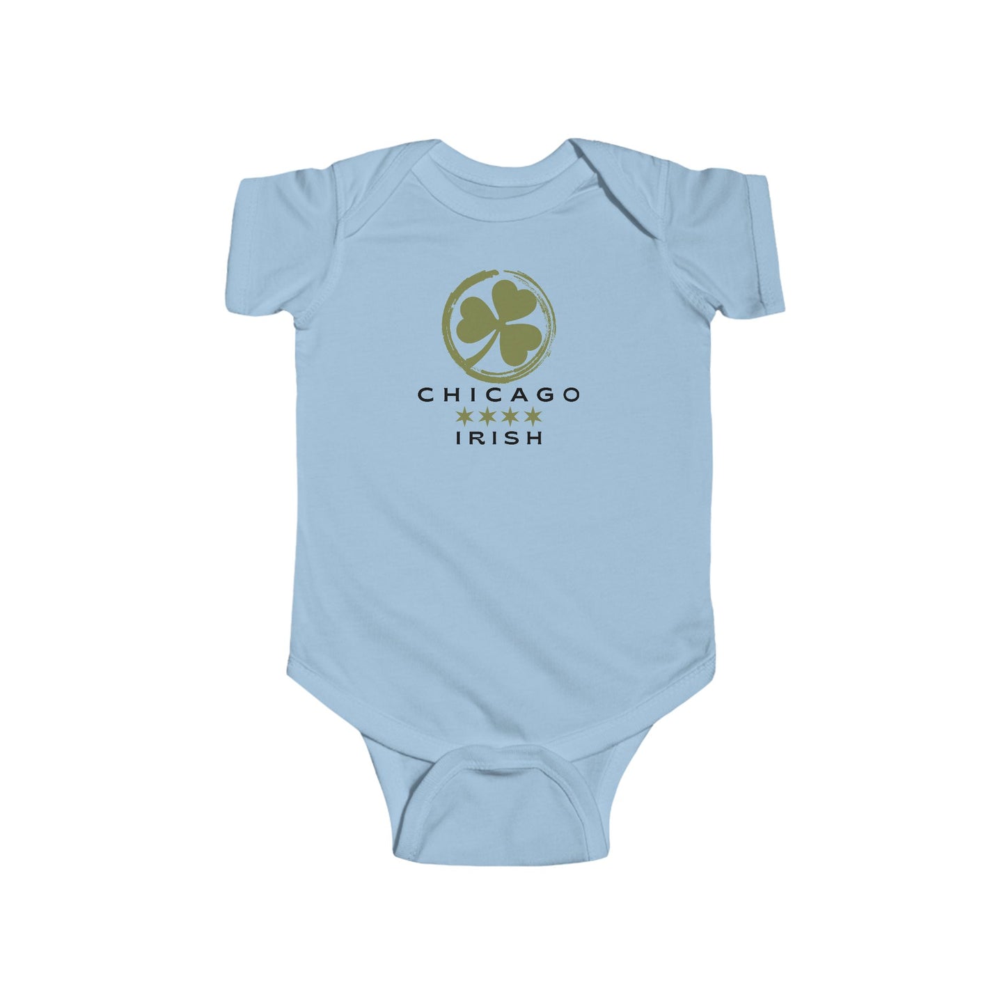 Chicago Irish Baby with Shamrock - Cute Baby Bodysuit Design for Newborns, Perfect Gift for Baby Showers & Birthdays