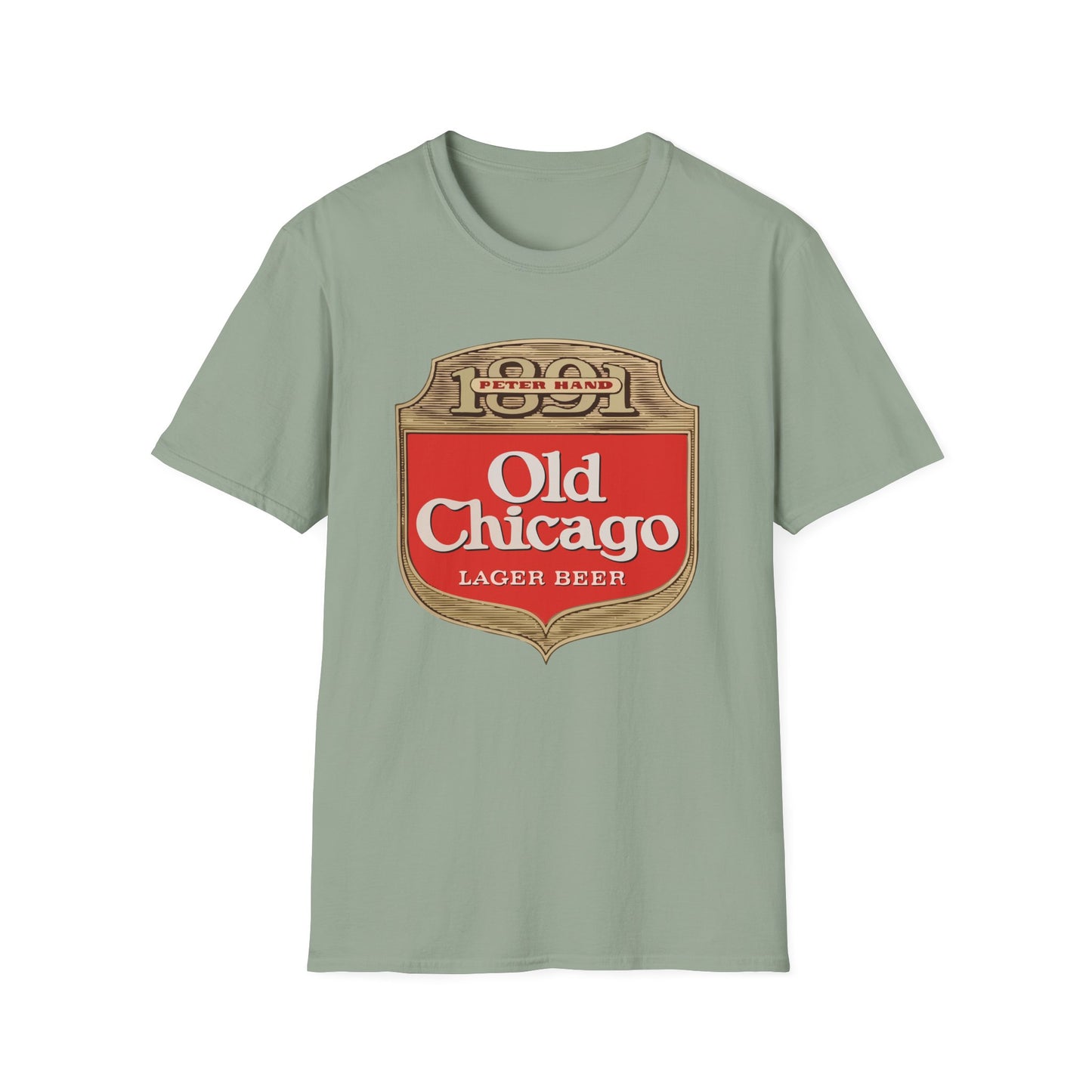 Vintage Old Chicago Lager Tee – Retro Beer Brand Revival Unisex Softstyle T-Shirt