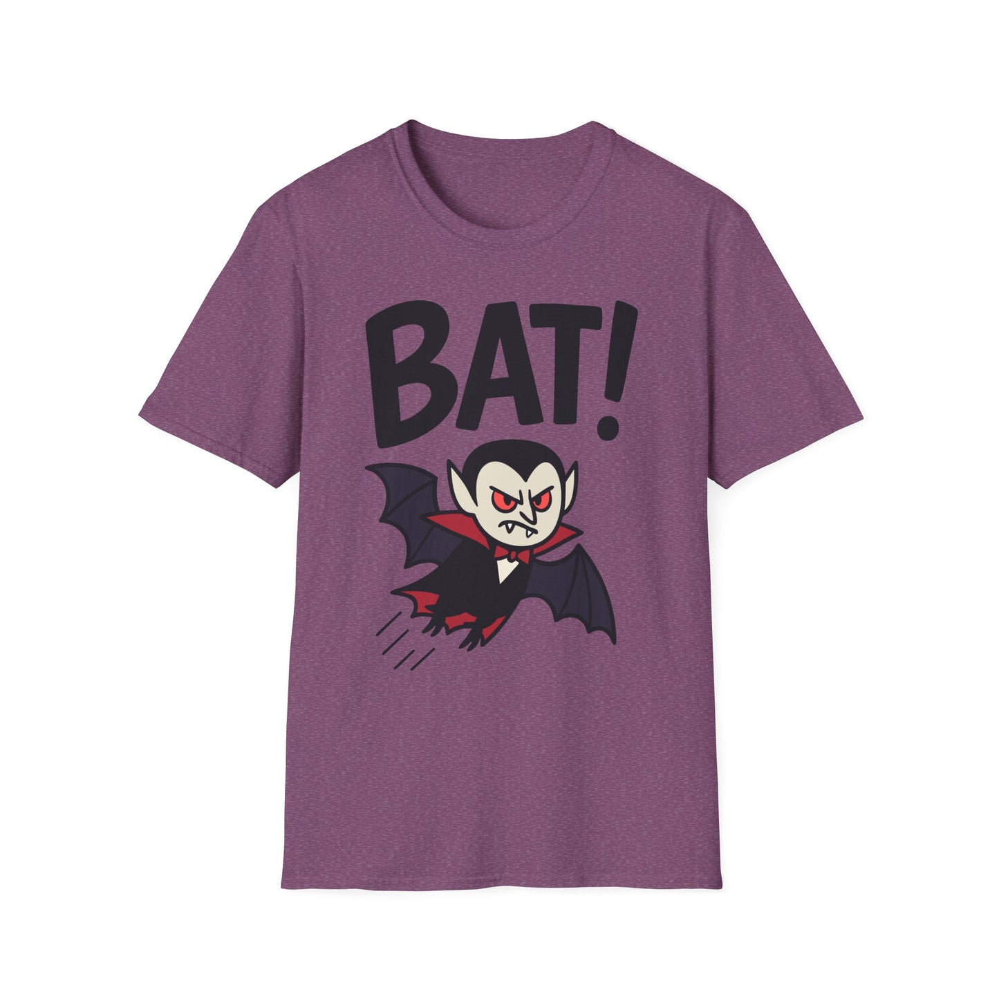 BAT! Vampire Transformation Tee - Shadows-Inspired Graphic Parody Unisex Softstyle T-Shirt