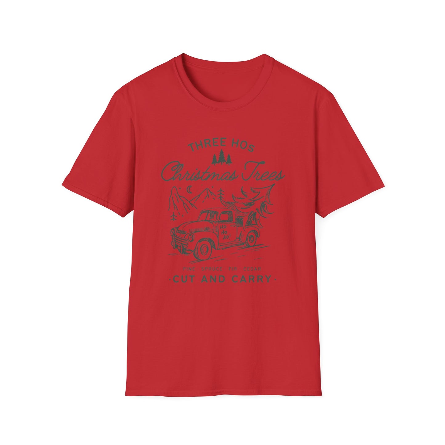 Three Hos Holiday Christmas T-shirt