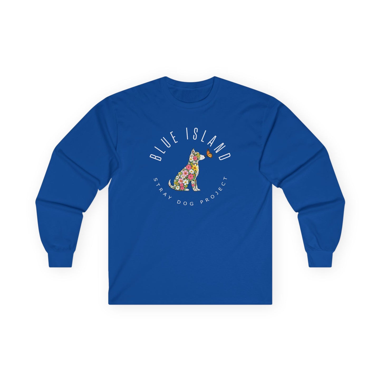Blue Island Stray Dog Project Spring Long Sleeve Tee (Adult Unisex sizes)