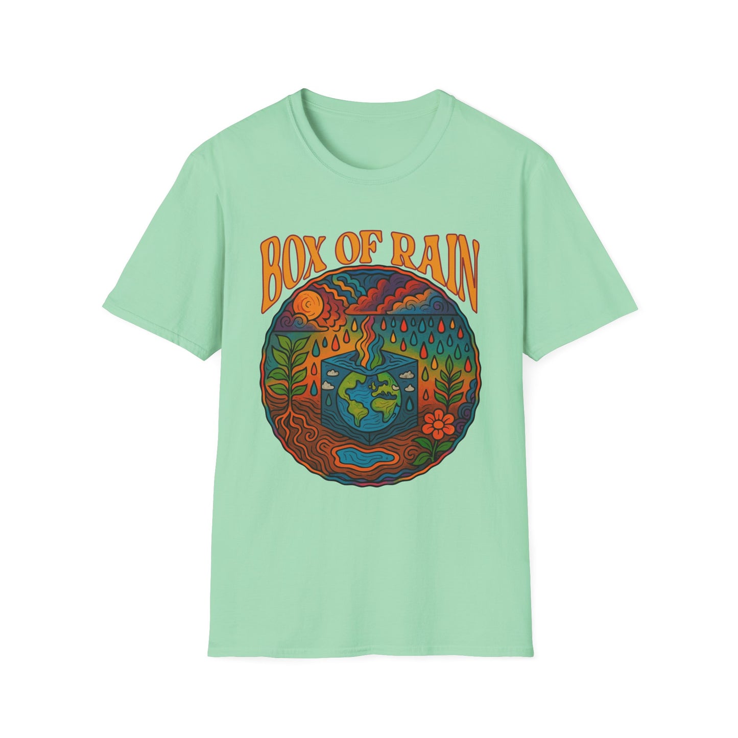Box of Rain Cosmic Grateful Dead Softstyle Unisex T-Shirt