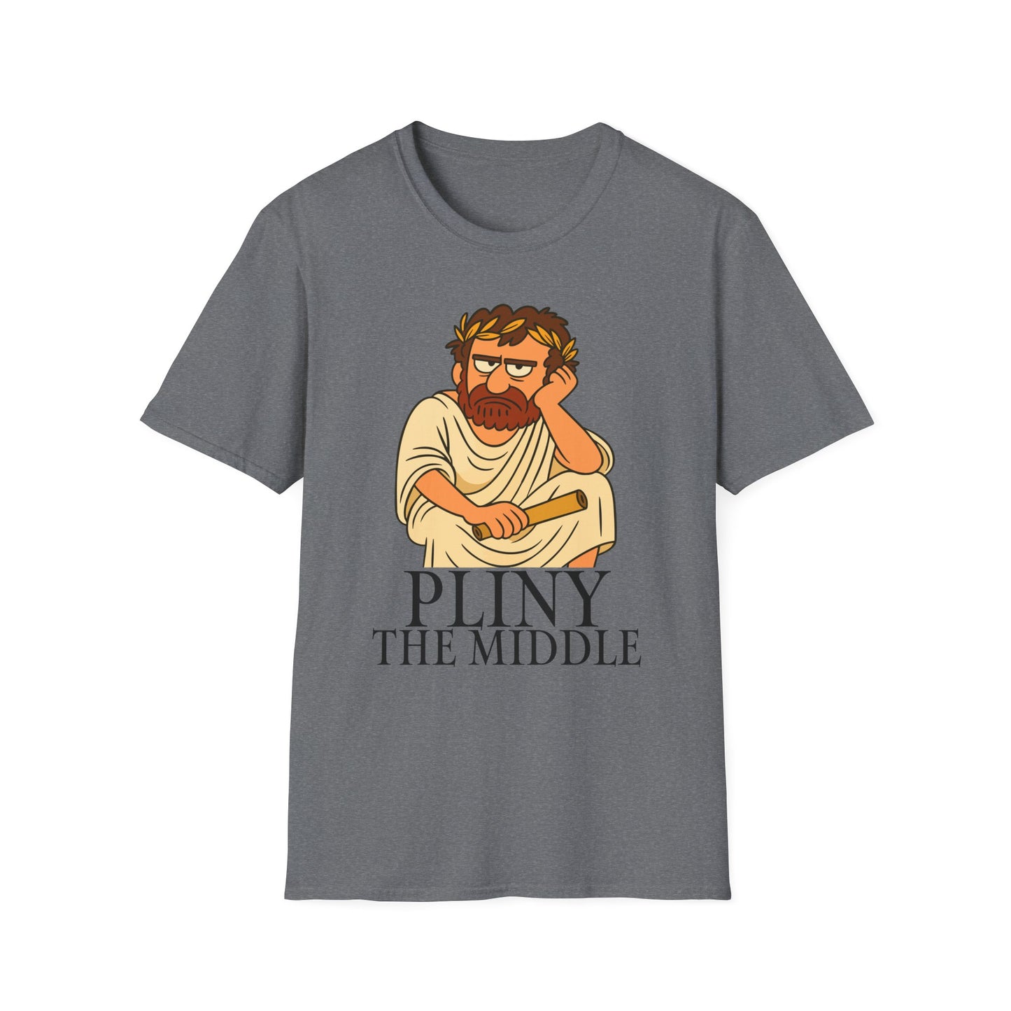 Pliny the Middle – Grumpy Philosopher Middle Child Unisex Softstyle T-Shirt