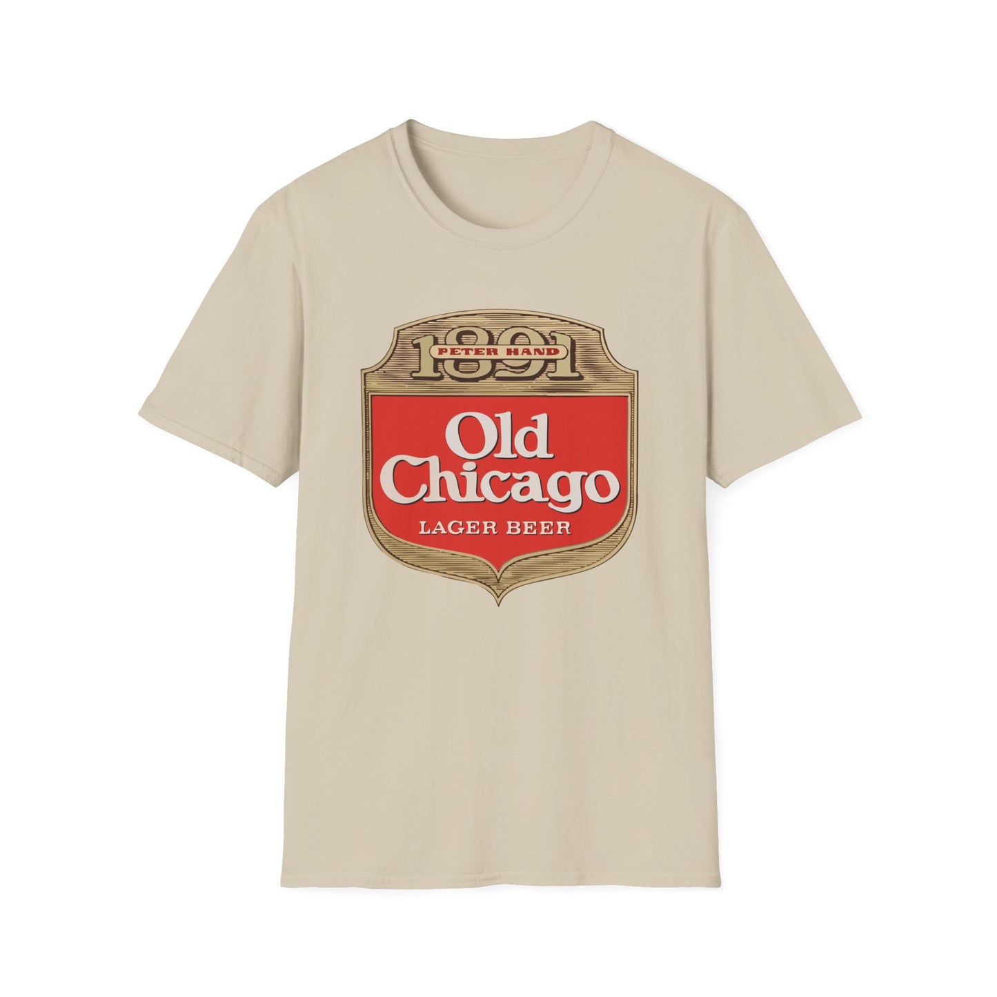 Vintage Old Chicago Lager Tee – Retro Beer Brand Revival Unisex Softstyle T-Shirt