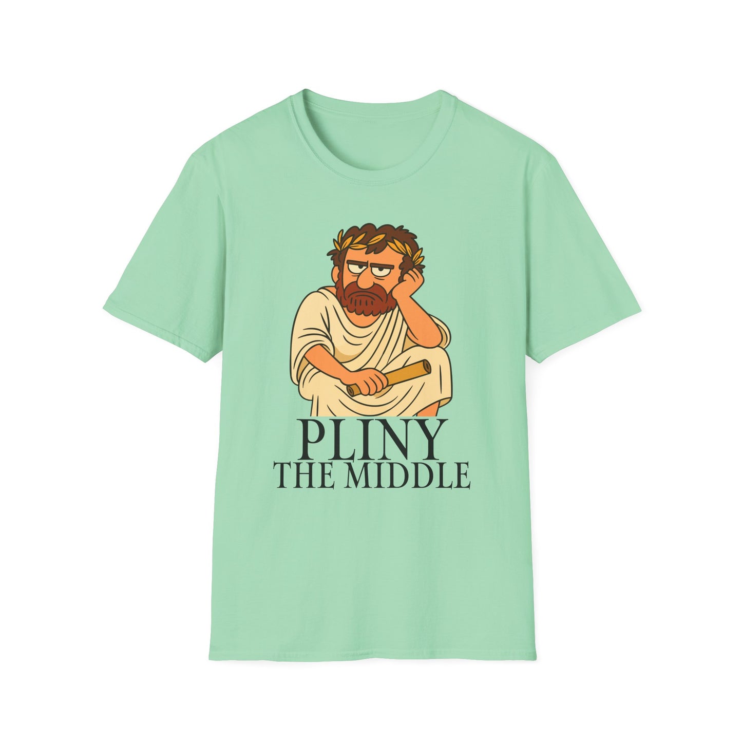 Pliny the Middle – Grumpy Philosopher Middle Child Unisex Softstyle T-Shirt