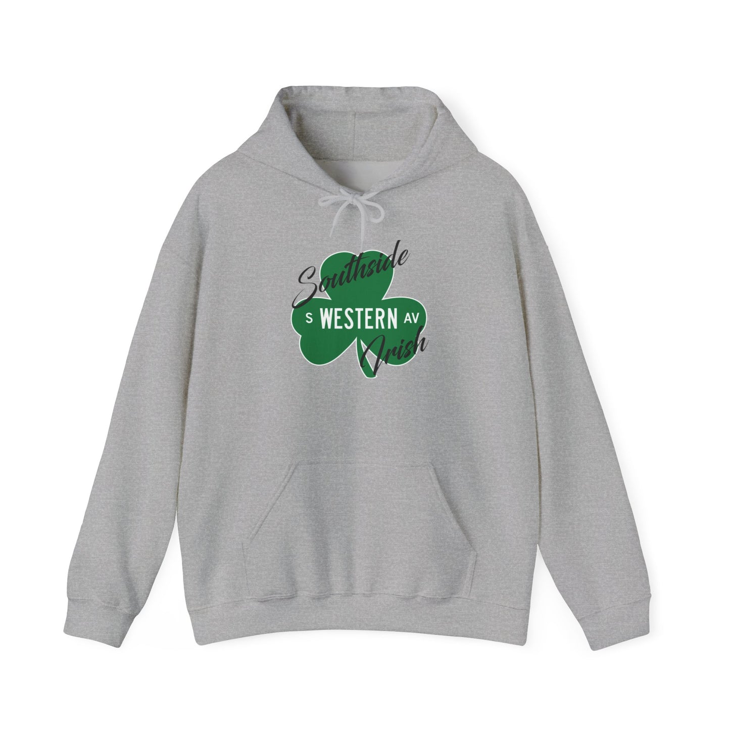 Chicago Southside Irish St. Patrick's Day Parade Western Avenue Shamrock Hooded Sweatshirt