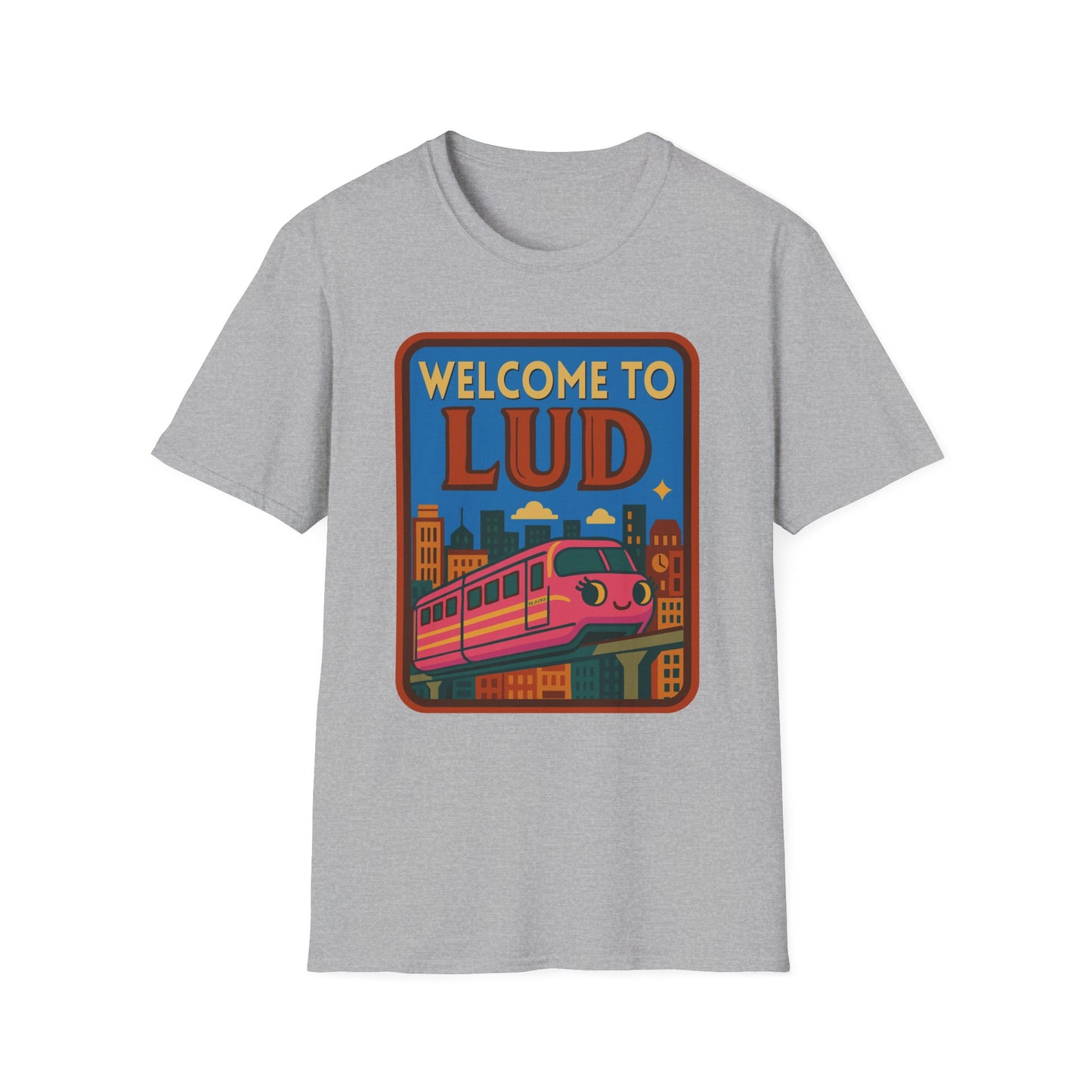 Stephen King's The Dark Tower Town of Lud Tourism Poster featuring Blaine the Mono Unisex Softstyle T-Shirt