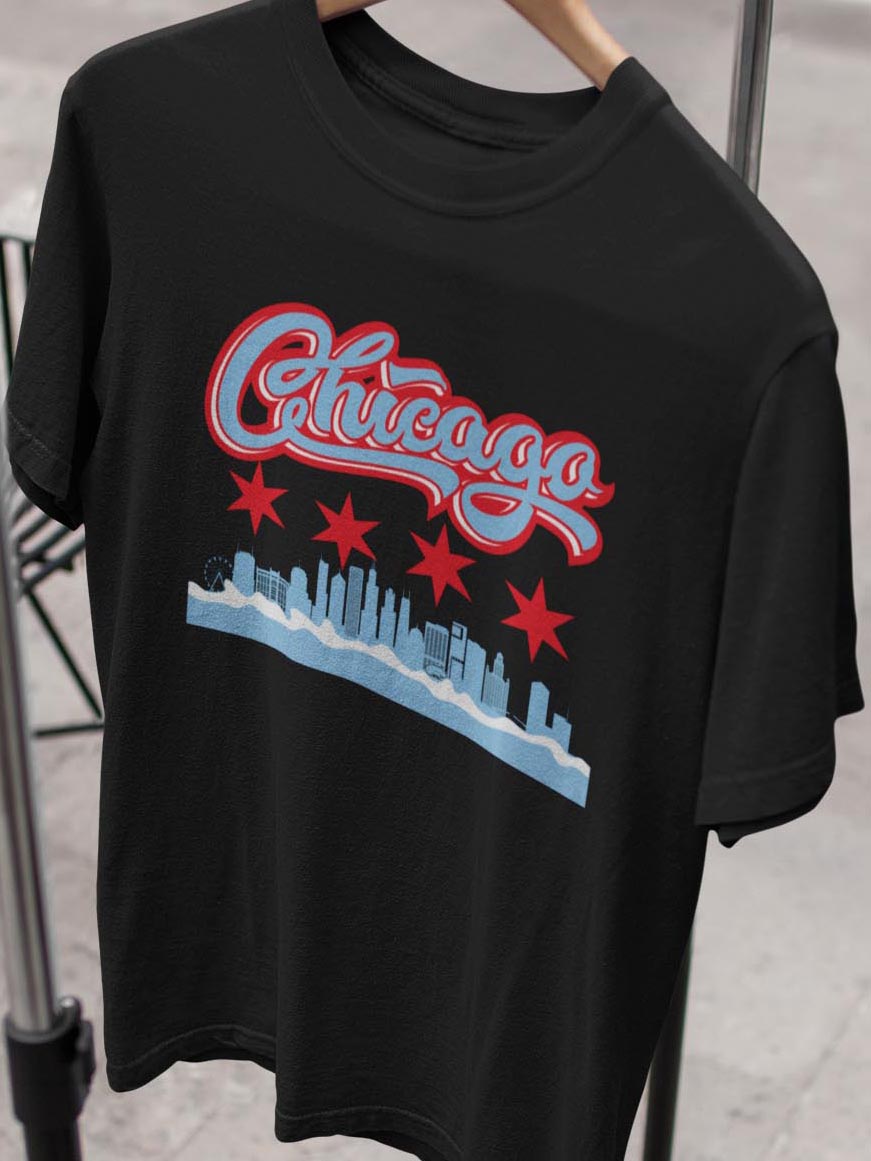 Chicago Flag Skyline T-Shirt