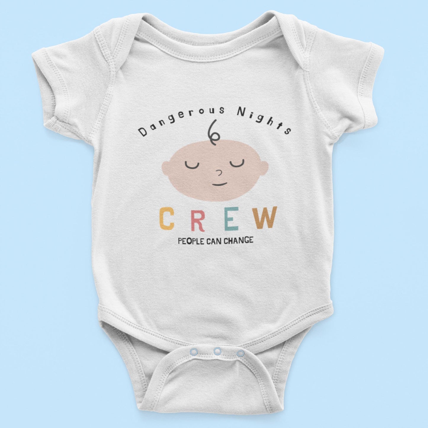 Dangerous Nights Crew Baby - Onesies® Brand White Short-Sleeve Bodysuit - ITYSL