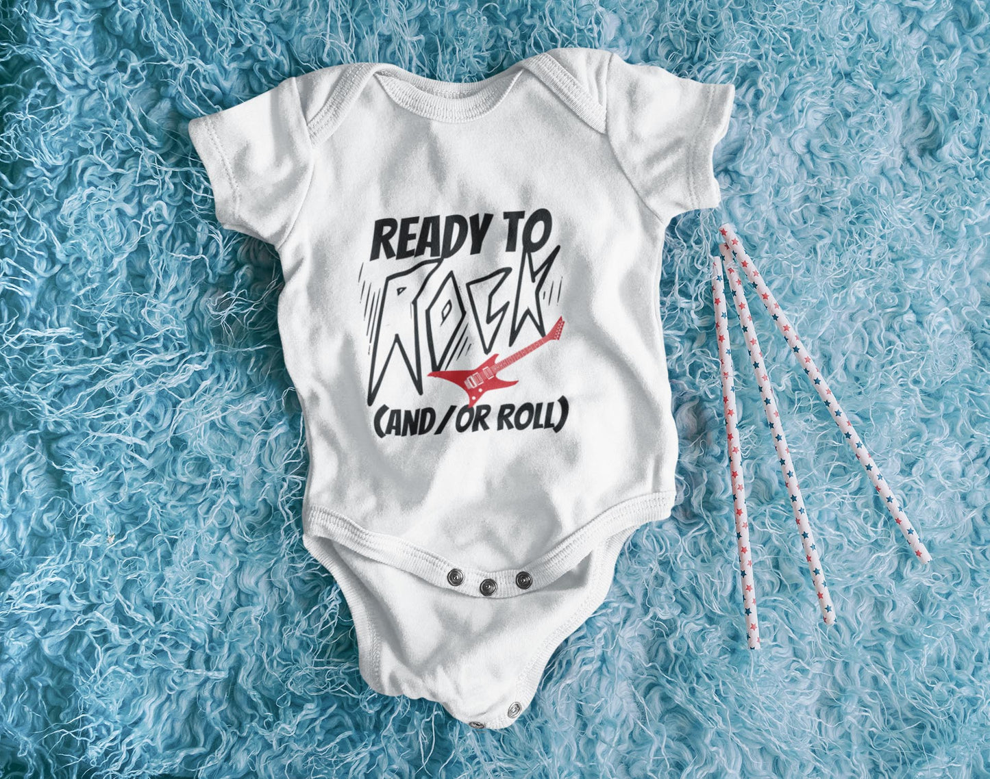 Rock and Roll Baby - Onesies® Brand White Short-Sleeve Bodysuit