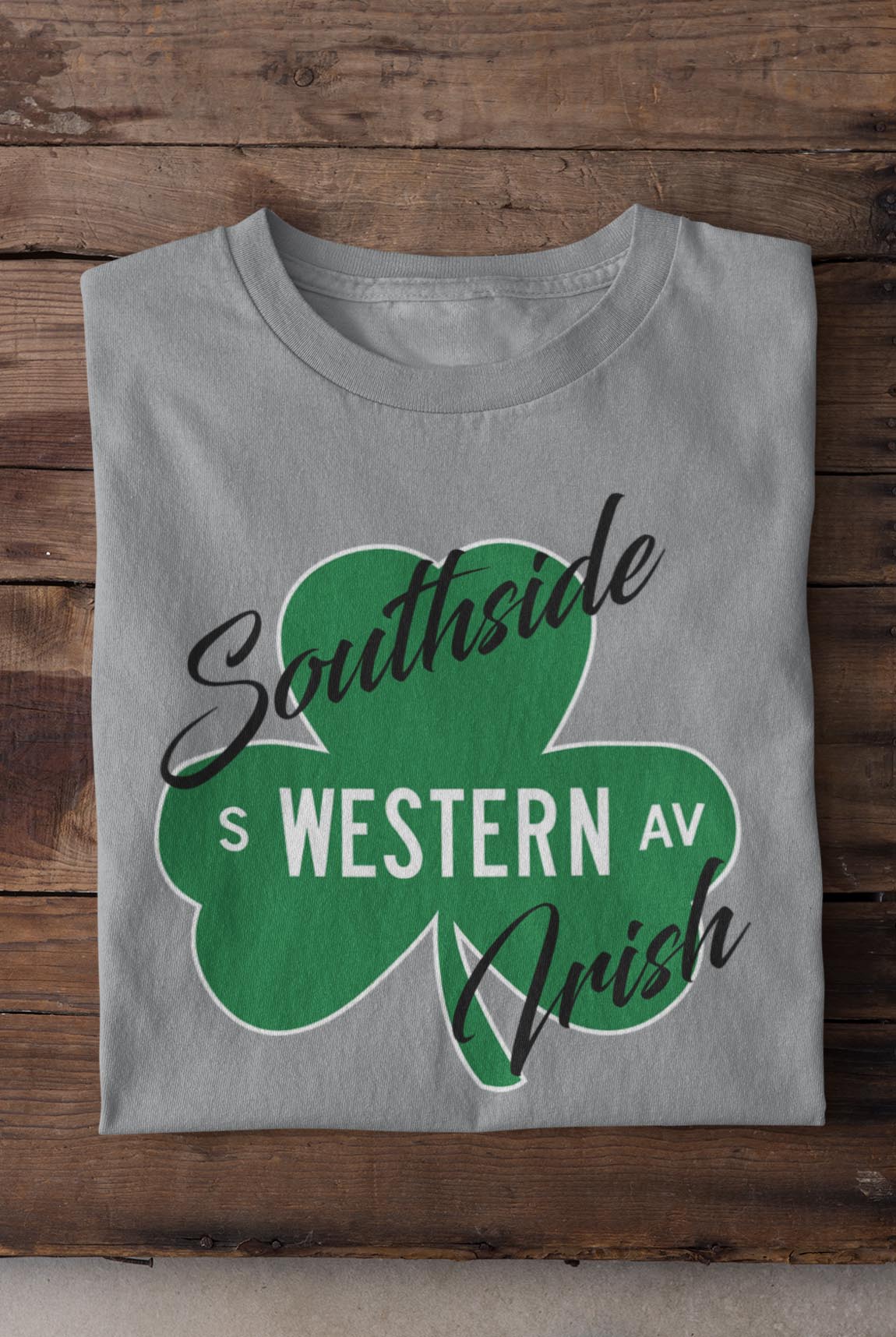 Chicago Southside Irish St. Patrick's Day Parade Western Avenue Shamrock T-shirt